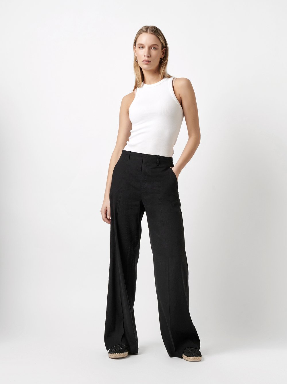 Wide Leg aus Leinen | Style »Mara_348« black
