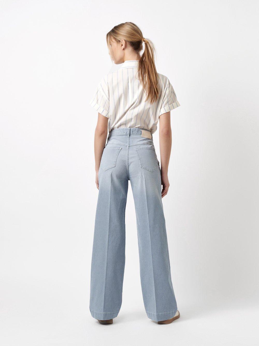 Jeans Audrey1_085 blue/white rear view Jeans Audrey1_085 blue/white rear view