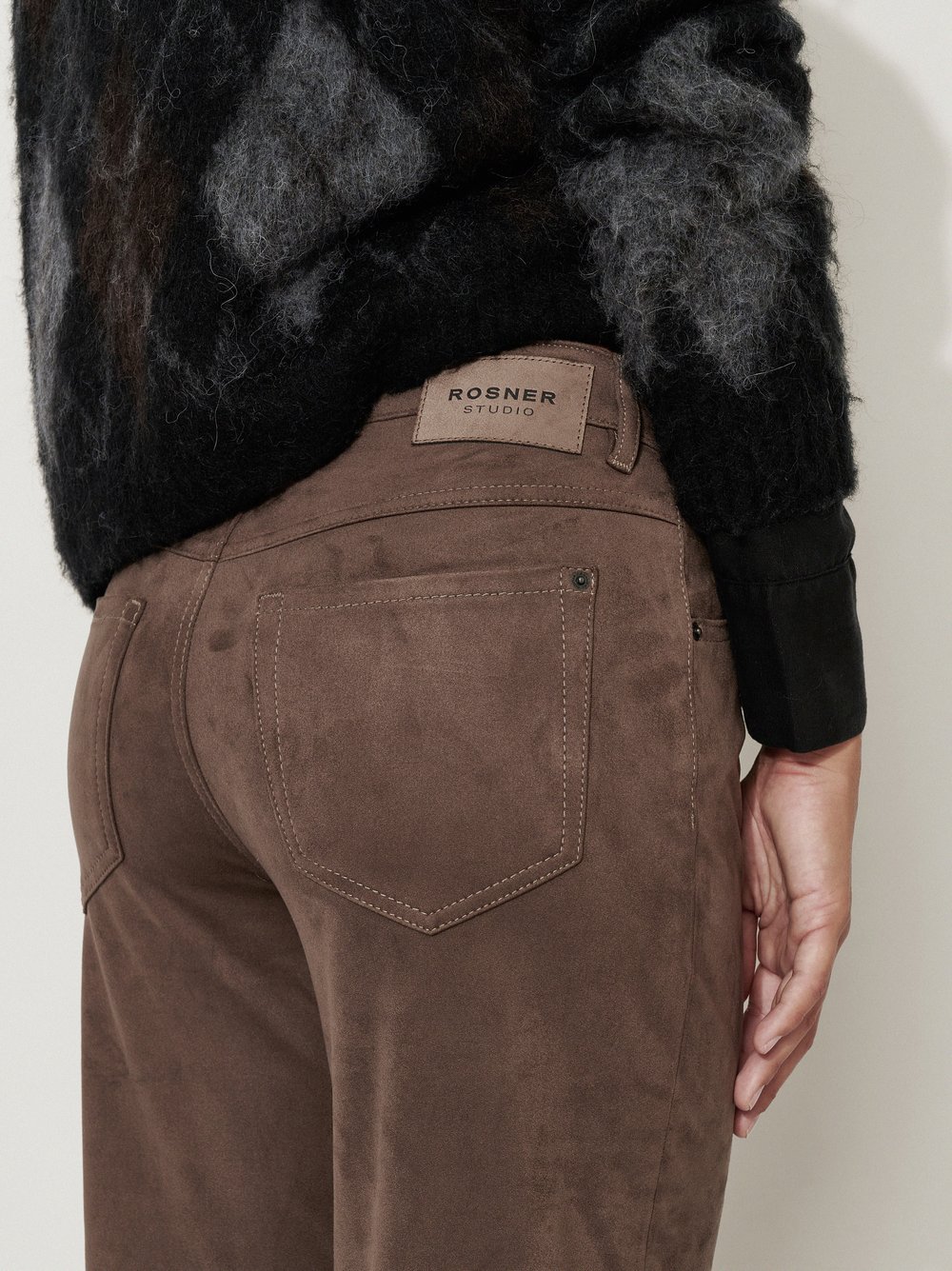 Straight-Fit Trousers in Suede Look | Style »Audrey Straight« Brown