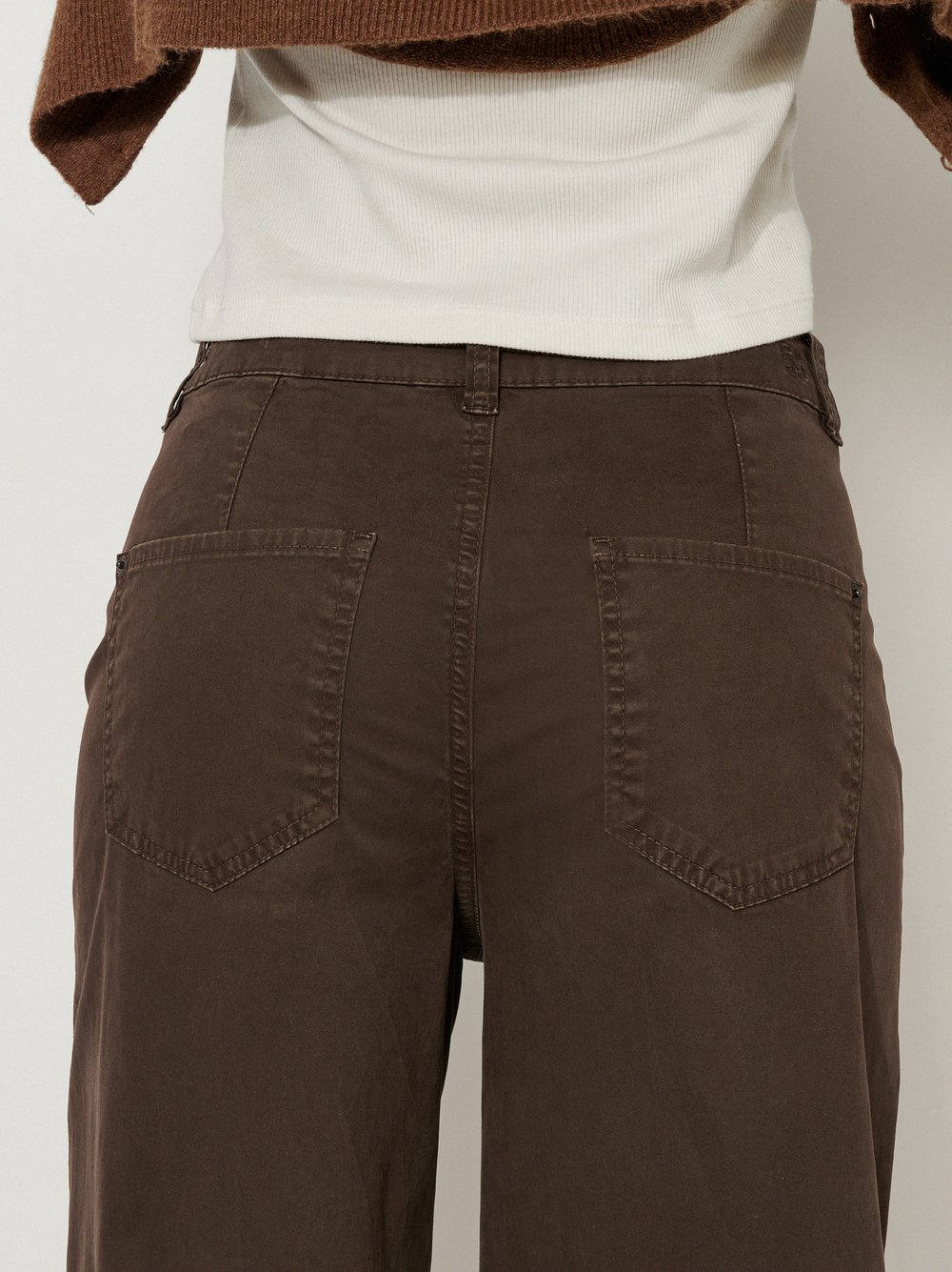 Wide-Leg Worker Trousers | Style »Mara Wide« Dark Brown