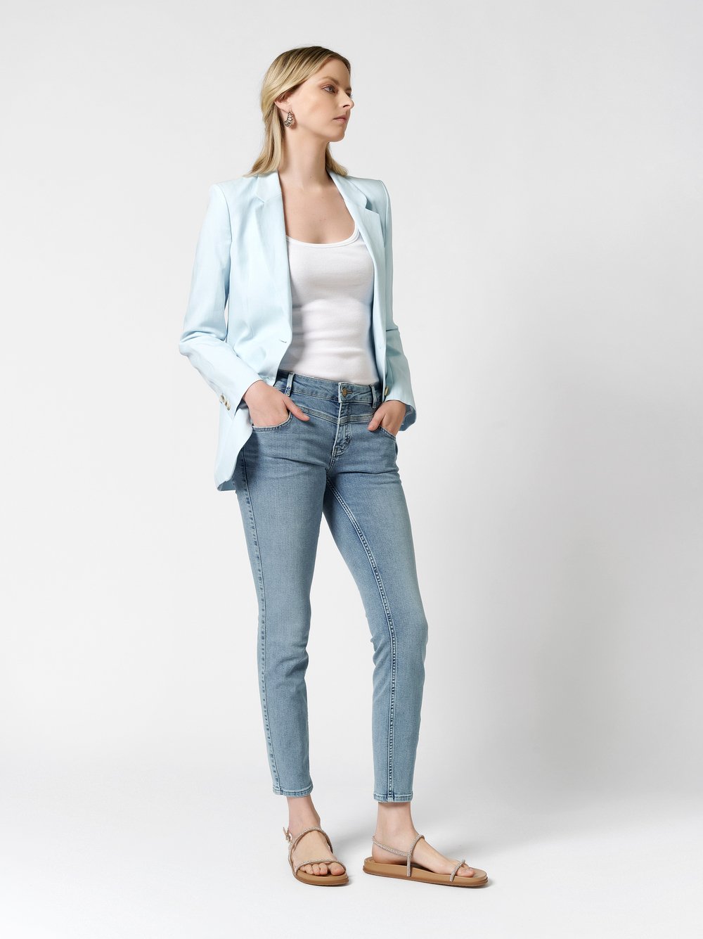 Skinny-Fit Jeans | Style »Antonia_045« light blue