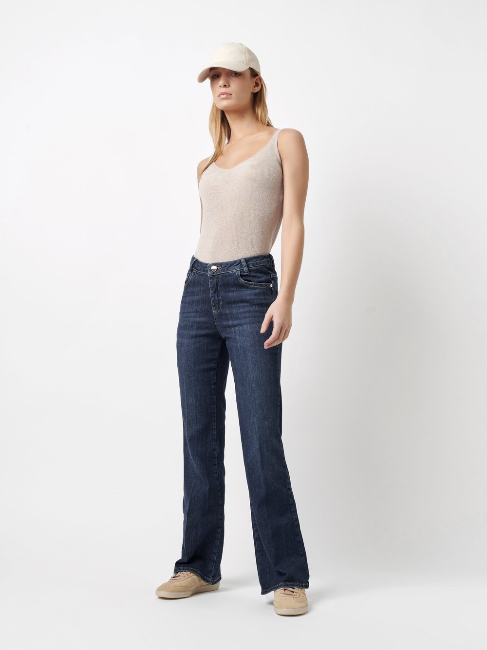 Bootcut-Jeans mit Bügelfalten | Style »Antonia_341« dark blue