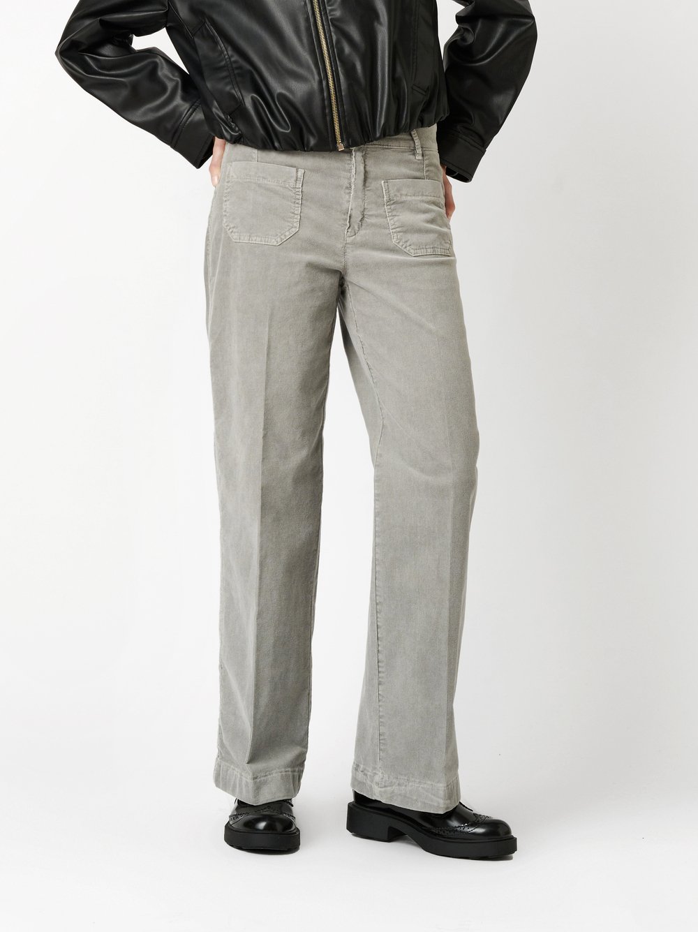 Trousers Audrey1_085 grey front view