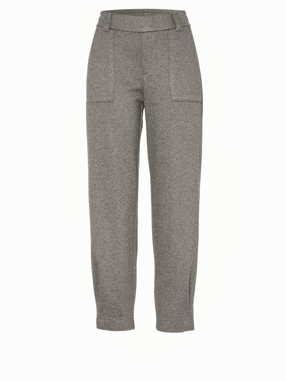 Womens trousers Mara Tapered in Light Grey, soft jersey tapered-fit trousers, product view