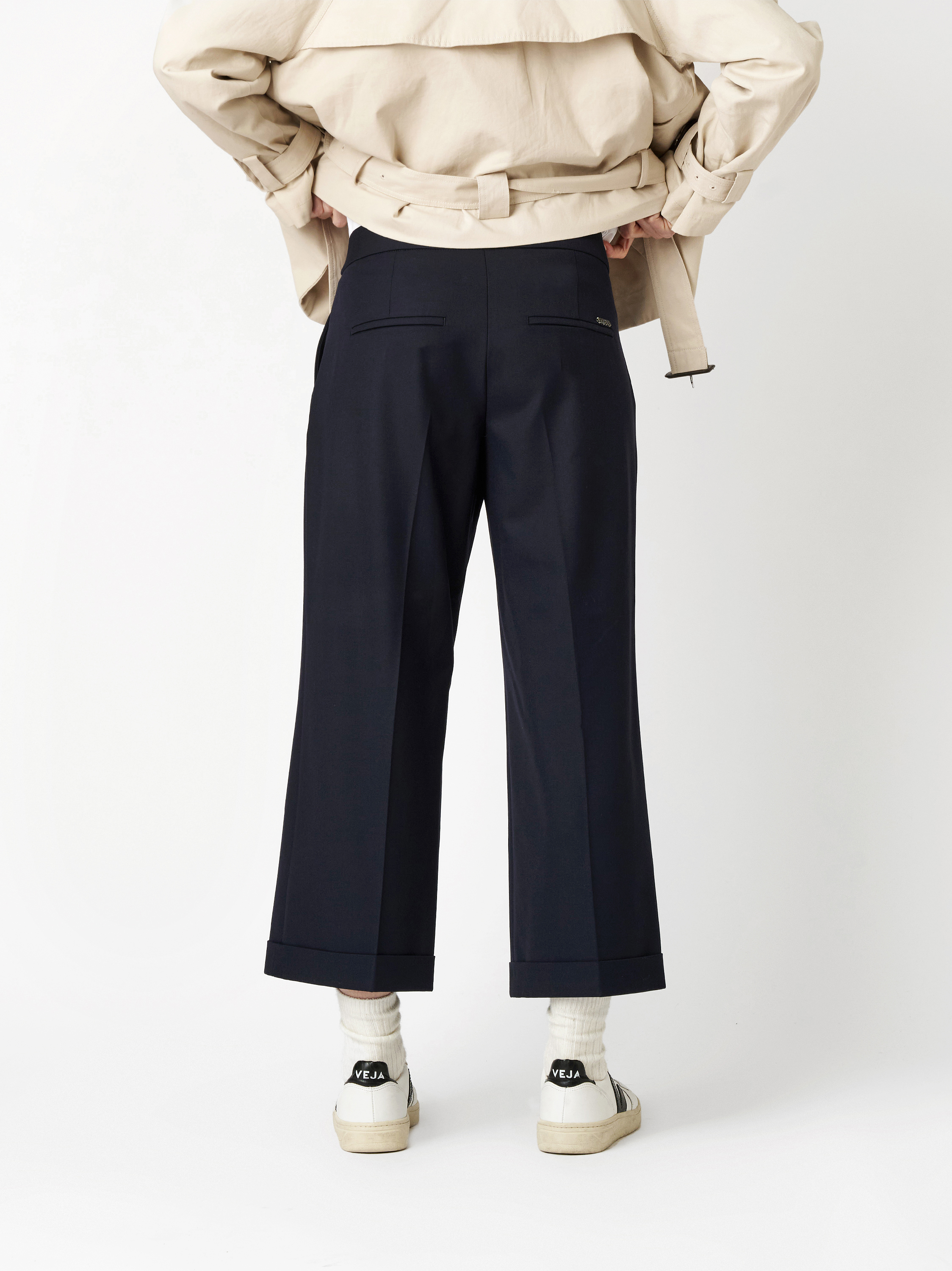 Trousers May_321 navy rear view Trousers May_321 navy rear view