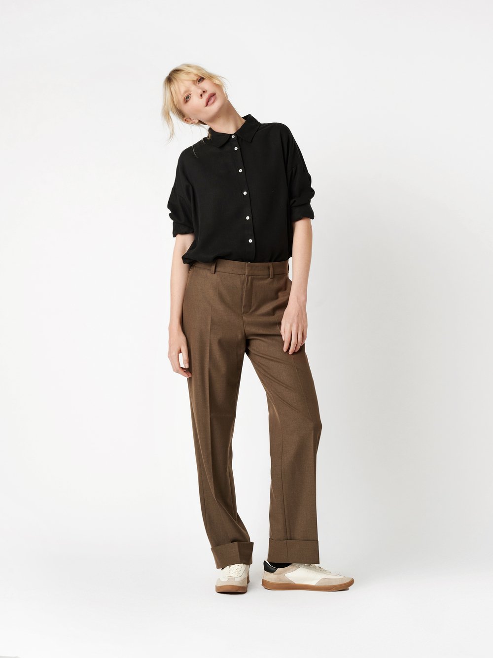 Trousers Audrey1_093 brown outfit view