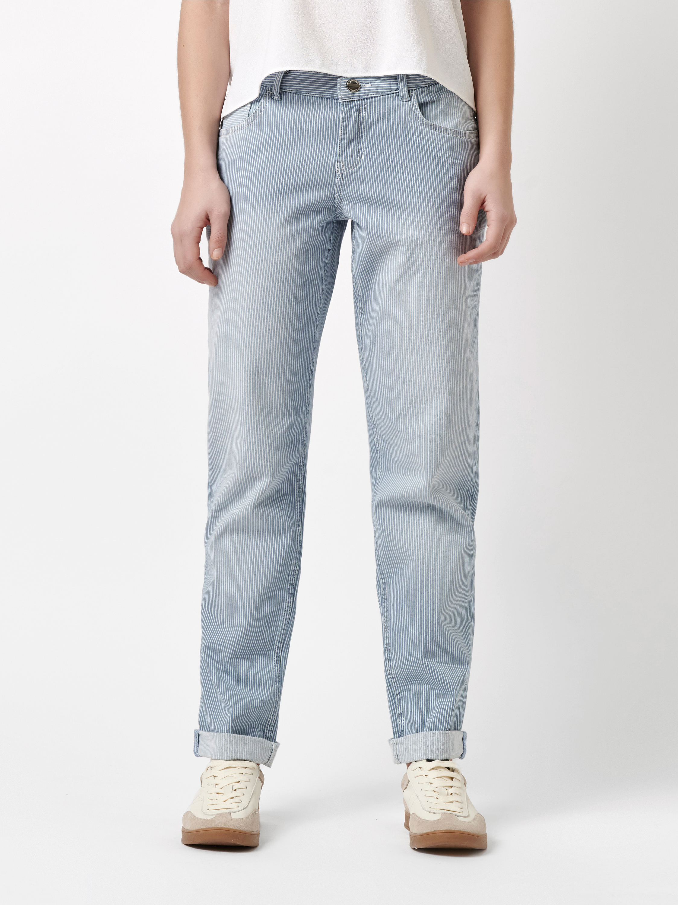 Jeans Masha_097 blue/white front view Jeans Masha_097 blue/white front view