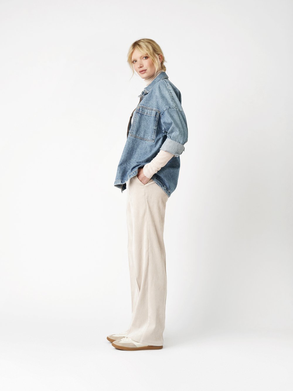 Trousers Mara_355 ecru outfit view