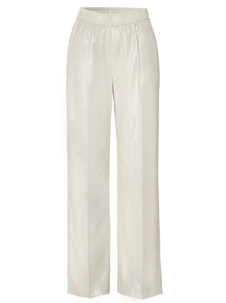 Womens trousers Mara Straight in soft gold, linen trousers with a gold shimmer, product view