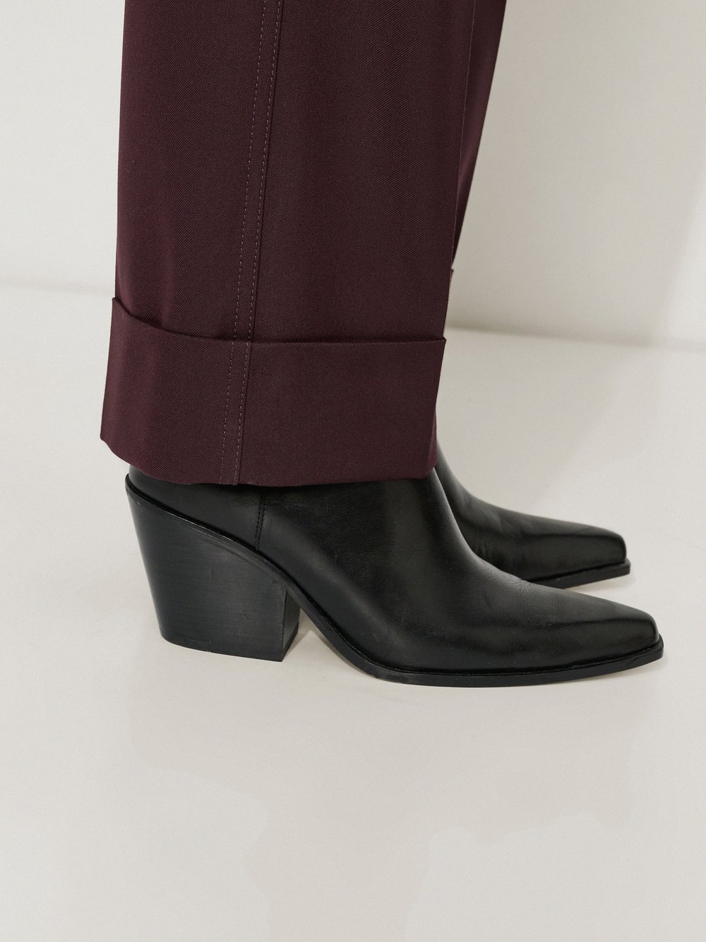 Tailoring Trousers with Turn-up | Style »Audrey Turn Up« Bordeaux