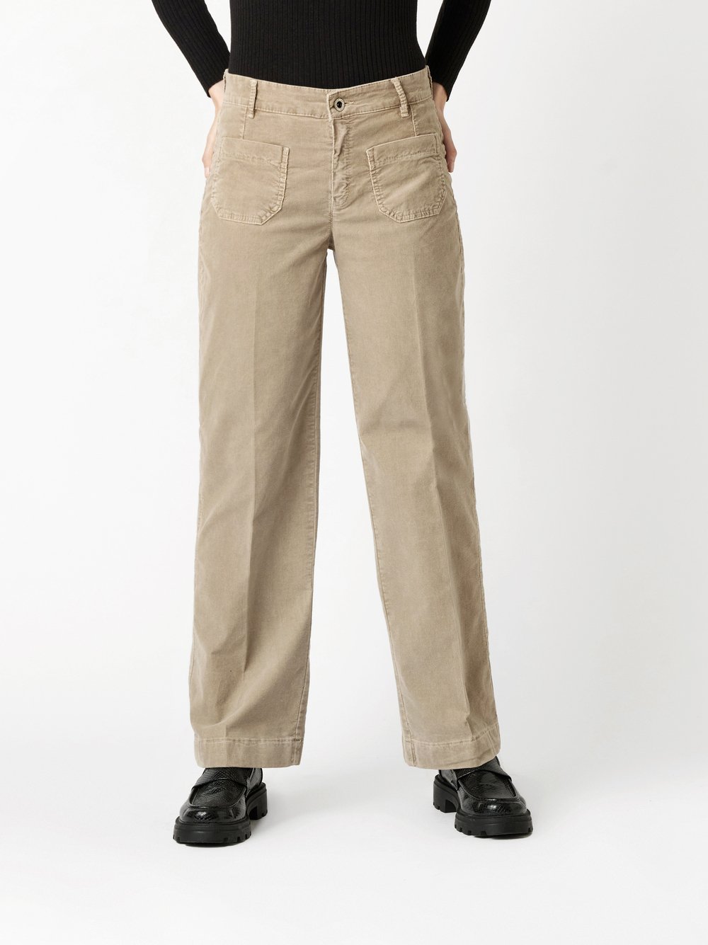 Trousers Audrey1_085 beige front view