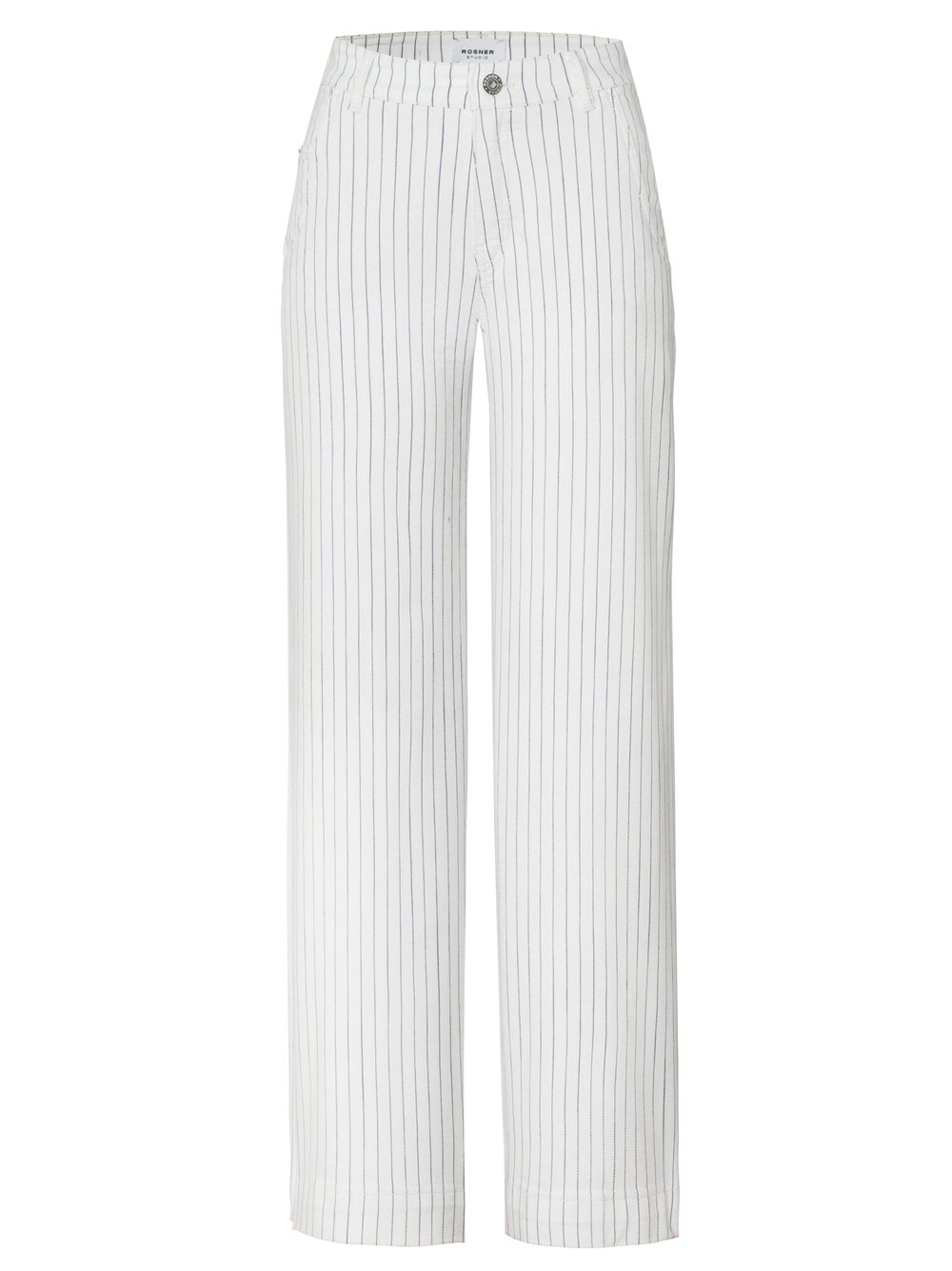 Damenjeans Audrey Wide in offwhite / blue, Wide Leg Jeans mit feinen Streifen, freigestellte Produktansicht