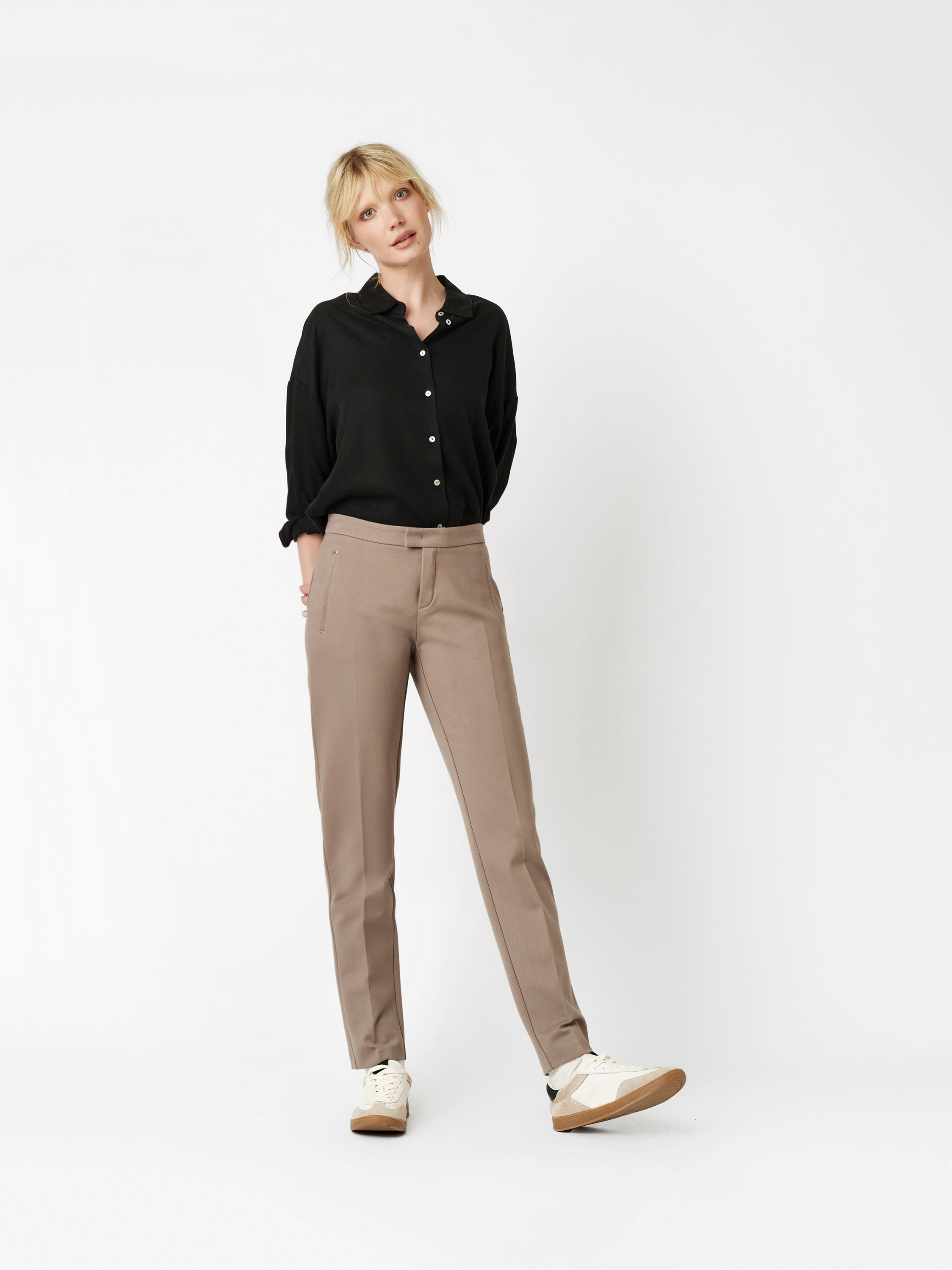 Zigarette aus Jersey | Style »Alisa_317« taupe Zigarette aus Jersey | Style »Alisa_317« taupe