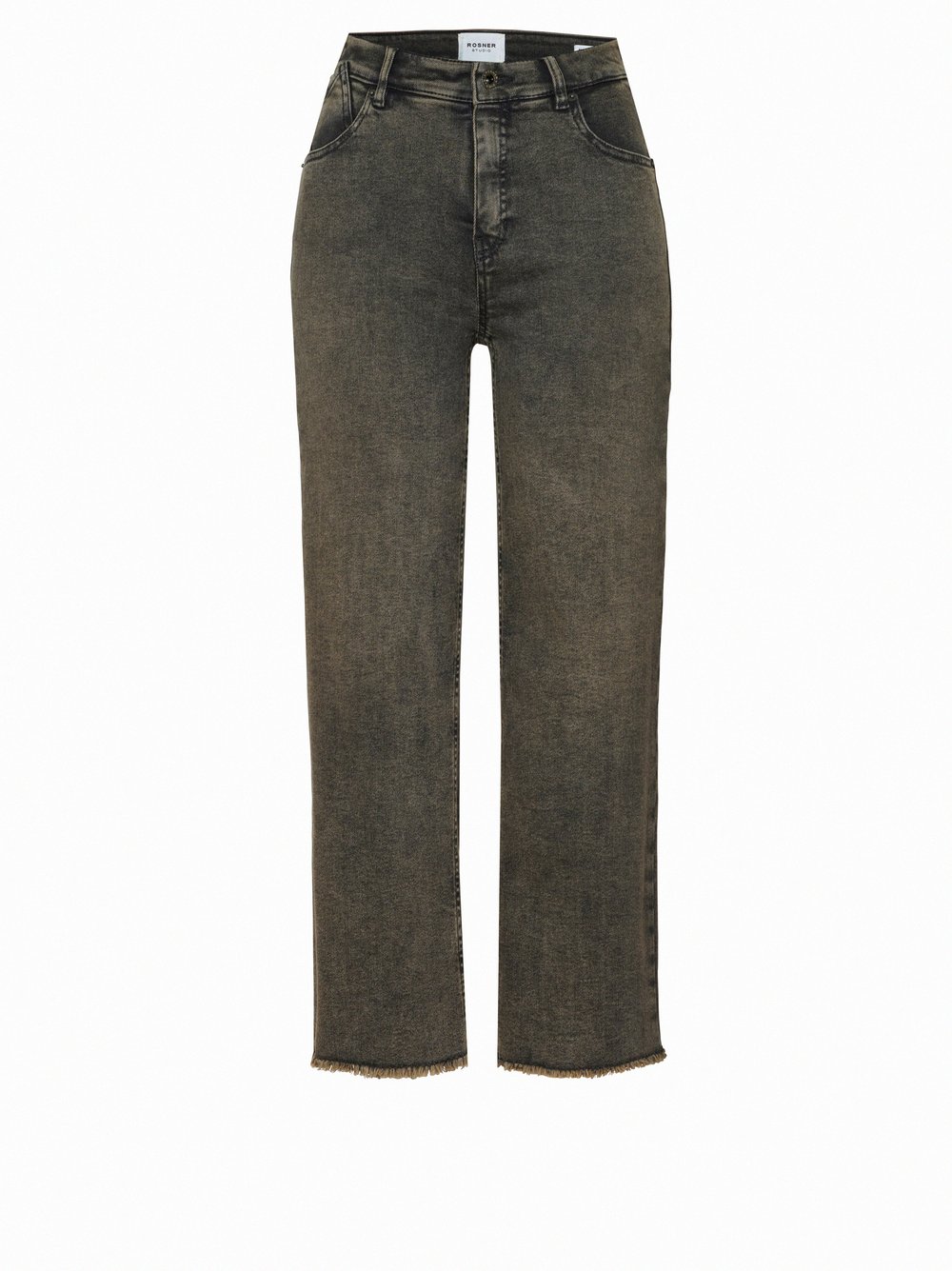 Womens jeans Audrey Straight in Dark Brown, straight-fit jeans with raw hem, product view