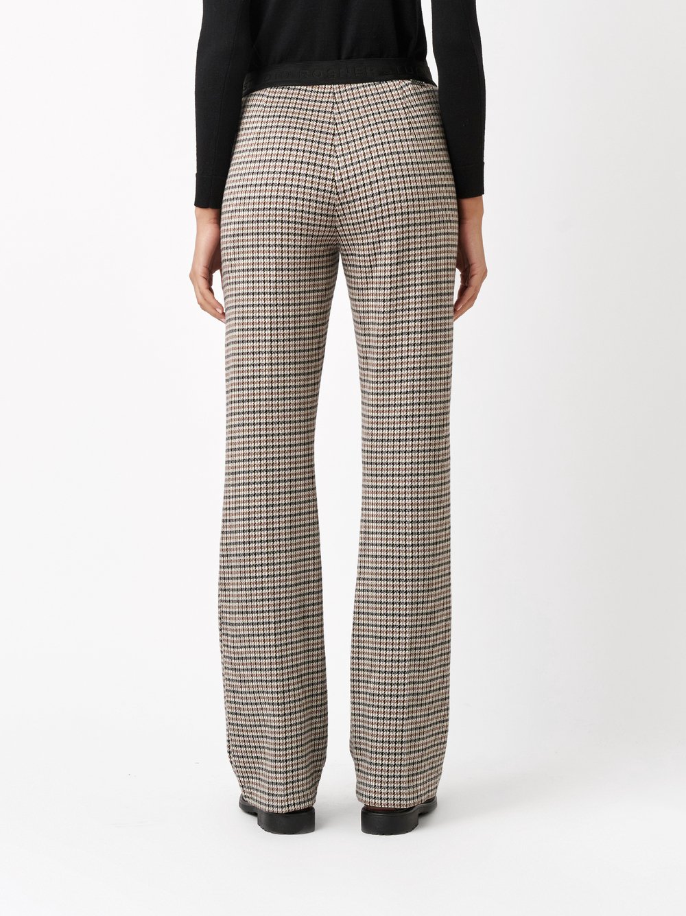 Trousers Alisa_337 brown/black rear view Trousers Alisa_337 brown/black rear view