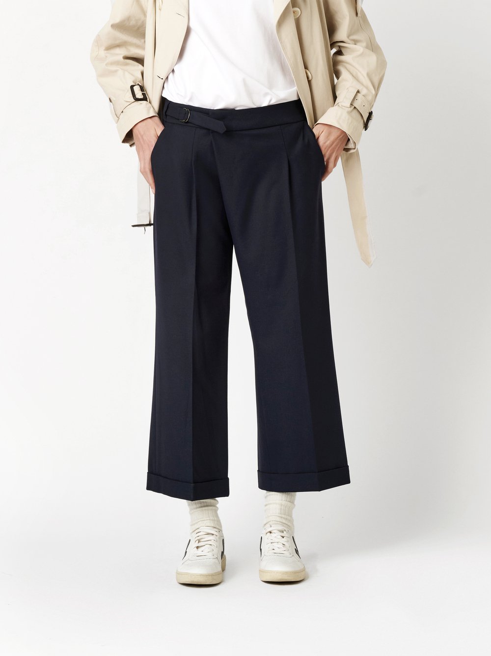 Trousers May_321 navy front view